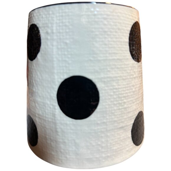 Ceramic Polka Dot Mug Textured Exterior, Microwave & Dishwasher Safe Glazed 4" T - Picture 4 of 13